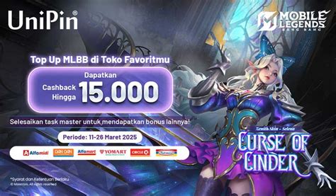 unipin ml dapat minggu ini promo istimewa gratis bonus coin layanan pelanggan siap antara lain, cashback promo harian voucher image 3