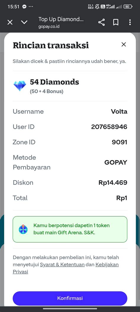 pembelian diamond sms konfirmasi Apple meskipun nominal kecil naikkan bintang base Party Mode Semua rank support image 5